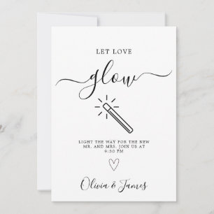Let Love Glow Wedding Sign Template Minimalist