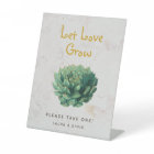 Let Love Grow Botanical Succulents Wedding Favours