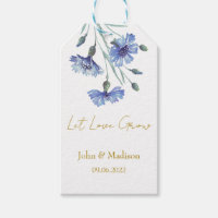 Let love grow Cornflower seed packet Wedding