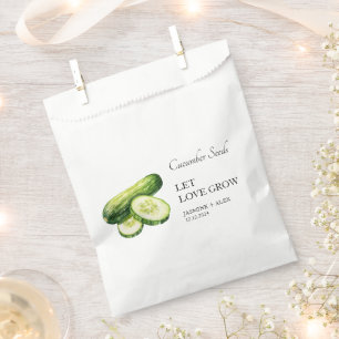 Let Love Grow Cucumber Seed Wedding Favour Bag