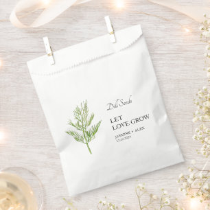 Let Love Grow Dill Seed Wedding Favour Bag