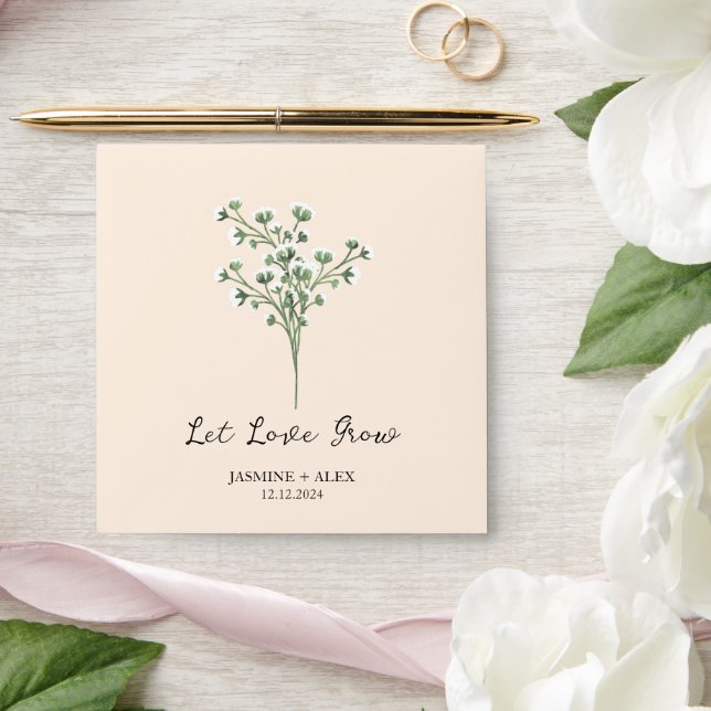 Let Love Grow l Baby’s Breath Seed Wedding Favour Envelope (Wedding)