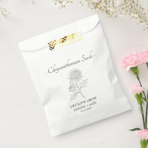 Let Love Grow l Chrysanthemum Seeds Wedding Favour Bag