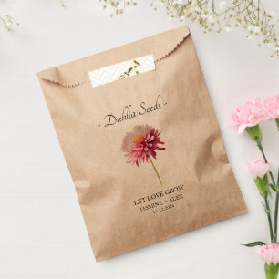 Let Love Grow l Dahlia Seeds Wedding Favour Bag