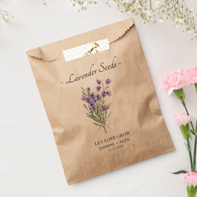Let Love Grow l Lavender Seeds Wedding Favour Bag (Sealed)
