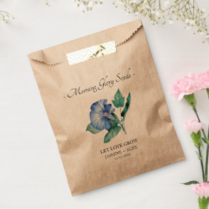 Let Love Grow l Morning Glory Seeds Wedding Favour Bag