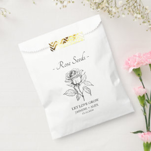 Let Love Grow l Rose Seeds Wedding Favour Bag
