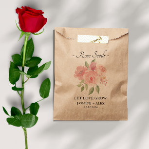 Let Love Grow l Rose Seeds Wedding Favour Bag
