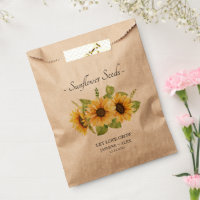 Let Love Grow l Sunflower Seeds Wedding Favour Bag