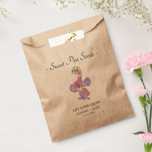 Let Love Grow l Sweet Pea Seeds Wedding Favour Bag