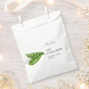 Let Love Grow Peas Seed Wedding Favour Bag
