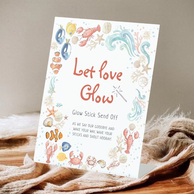 Let Love Grow Pedestal Sign Coastal Bridal Shower (Creator Uploaded)