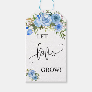 Let Love Grow plant gift sunflowers wedding favour Gift Tags