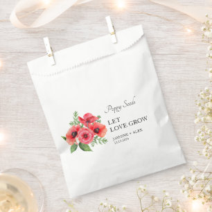 Let Love Grow Poppy Seed Wedding Favour Bag