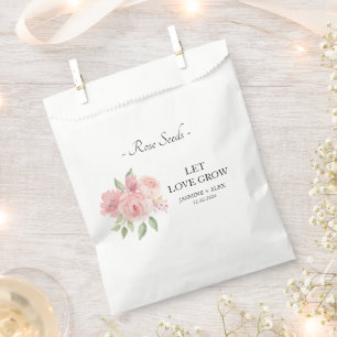 Let Love Grow Rose Seed Wedding Favour Bag