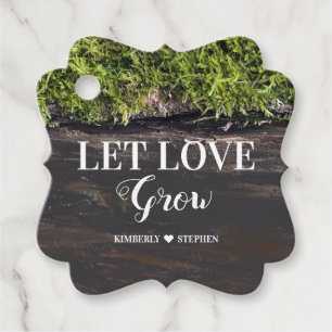 Let Love Grow Rustic Woodland Wedding Favour Tags