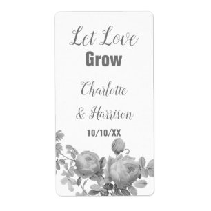 Let Love Grow Seed Packet Wedding Favour label