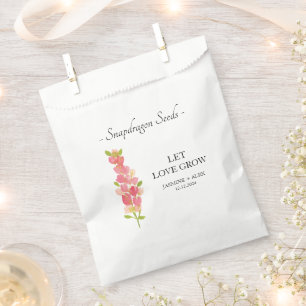Let Love Grow Snapdragon Seed Wedding Favour Bag