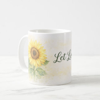 Let Love Grow – Watercolor Sunflower Coffee Mug