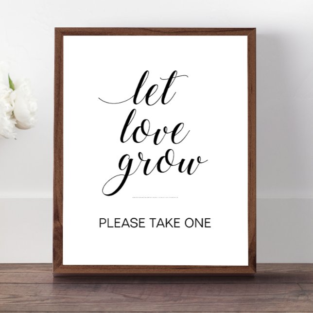 Let Love Grow Wedding Plant Botanical Favours Sign (Creator Uploaded)