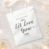 Let Love Grow Wedding Seed Packet Botanical Simple