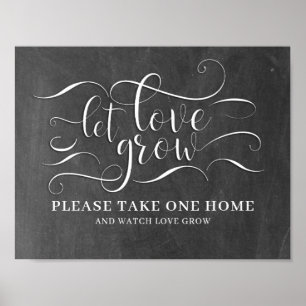 Let Love Grow Wedding Sign