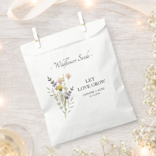 Let Love Grow Wildflower Seed Wedding Favour Favour Bag