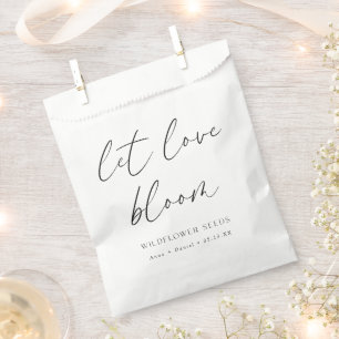Let Love Grow Wildflower Seeds Packet Wedding Favour Bag