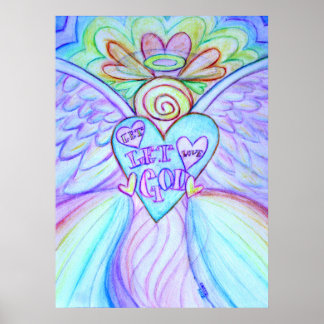 Let Love, Let God Guardian Angel Art Print Poster