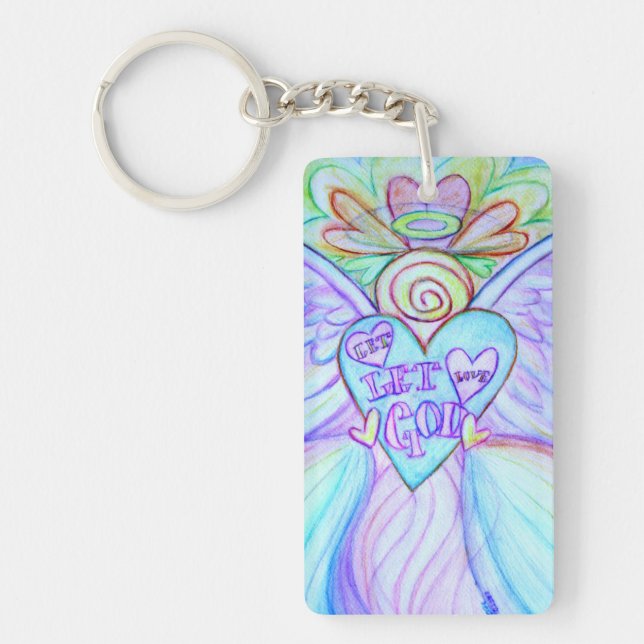 Let Love Let God Guardian Angel Keychain (Front)