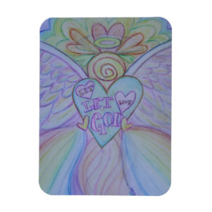 Let Love, Let God Rainbow Angel Magnet