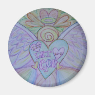 Let Love, Let God Rainbow Angel Magnet