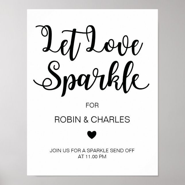 Let Love Sparkle Sign | Modern Calligraphy (Front)