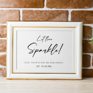 Let love sparkle sign Printable Poster