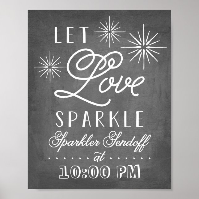 Let Love Sparkle | Sparkler Send Off Poster (Front)