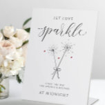 Let Love Sparkle - Sparkler Sendoff Sign Wedding<br><div class="desc">Make your wedding sendoff a magical moment with our "Let Love Sparkle" free-standing wedding sparkler sendoff sign! This beautiful sign features a cute sparkler graphic and elegant typography, making it the perfect addition to your special day. Designed to stand on its own, this sign can be easily placed in the...</div>