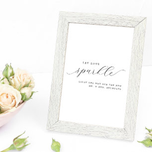 Let Love Sparkle Wedding Sparkler Send Off Sign