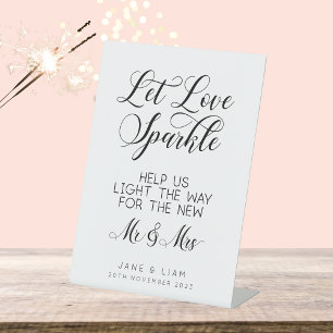 Let Love Sparkle, Wedding Sparkler Sign