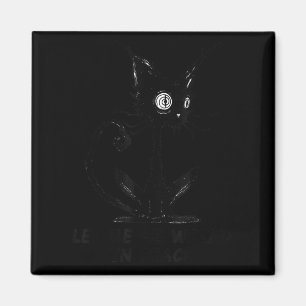 Let Me Be Weird In Peace Black Cat Graphic  Magnet
