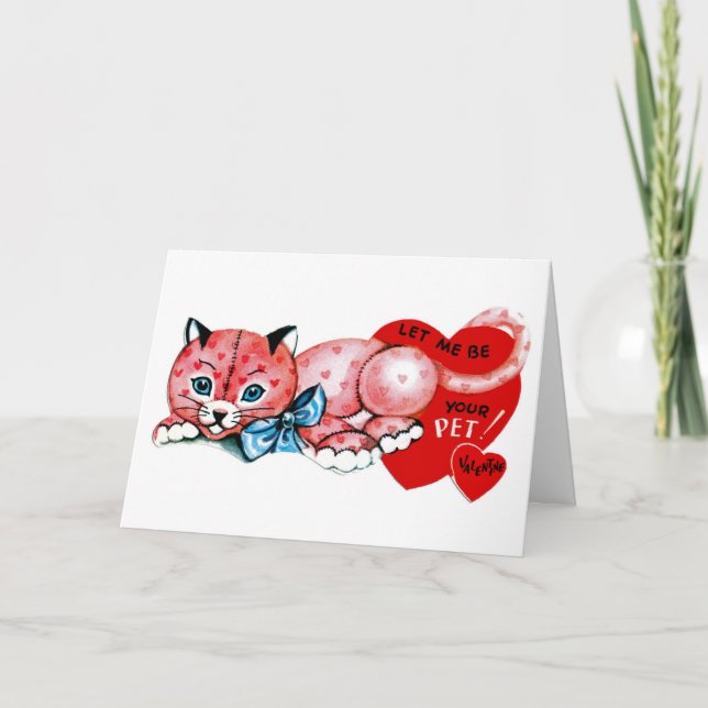 Let me be your pet, Valentine! Holiday Card (Front)