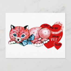 Let me be your pet, Valentine! Holiday Postcard