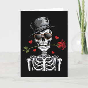 Let Me Be Your Valentine's Day Skull, And Roses - Card