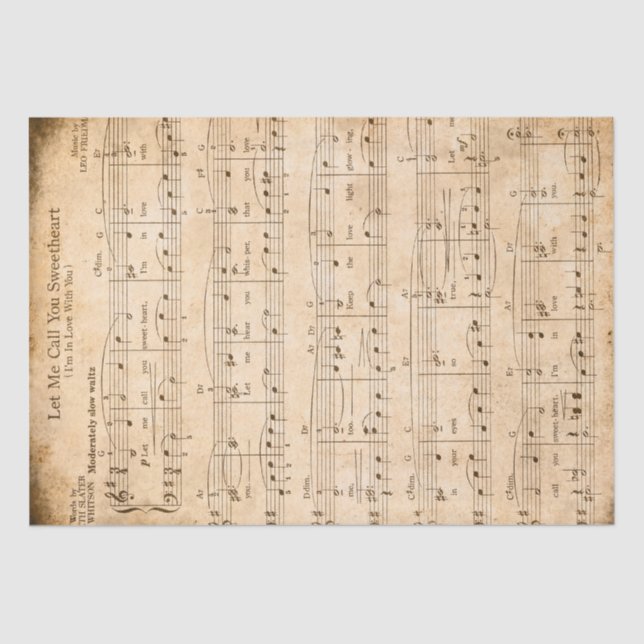 Let Me Call You Sweetheart Sheet Music Valentine  (Front)