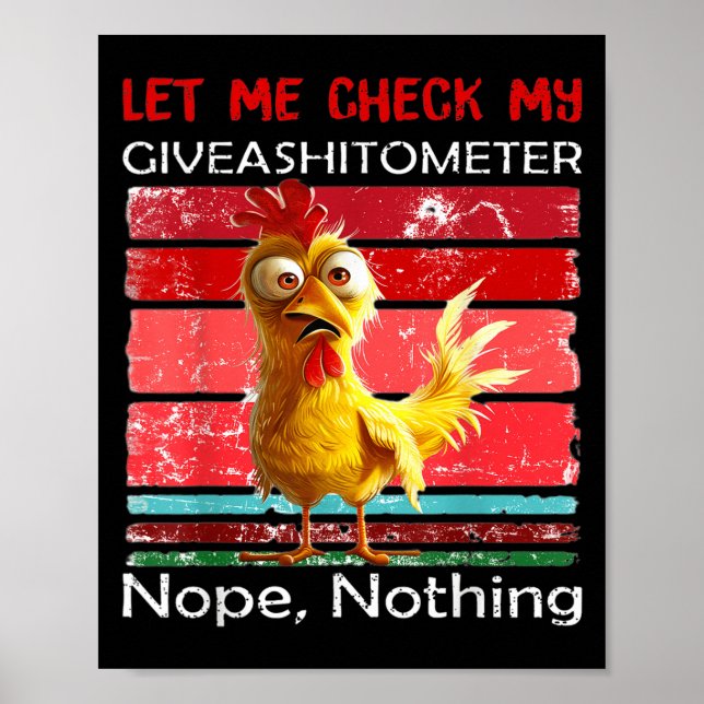 Let Me Check My Giveaometer Nope Nothing Funny Ret Poster (Front)