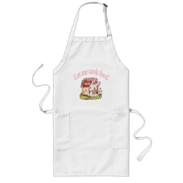let me cook food: long apron (Front)