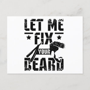 Let Me Fix Your Beard Postcard