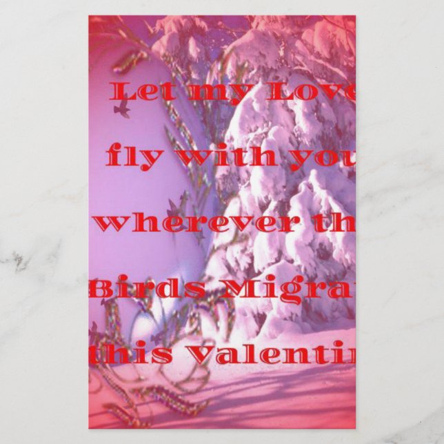 Let me fly with you to valentine.png stationery (Front)