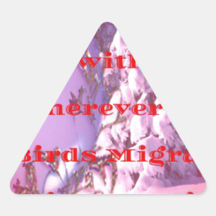 Let me fly with you to valentine.png triangle sticker