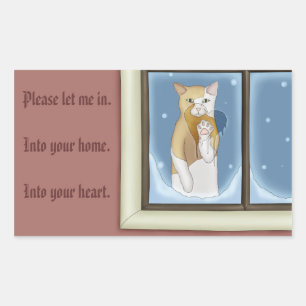 Let Me Into Your Heart Rectangular Sticker