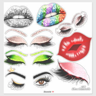 Let Me Kiss Your Eyes & Lips Scrapbooking Sticker